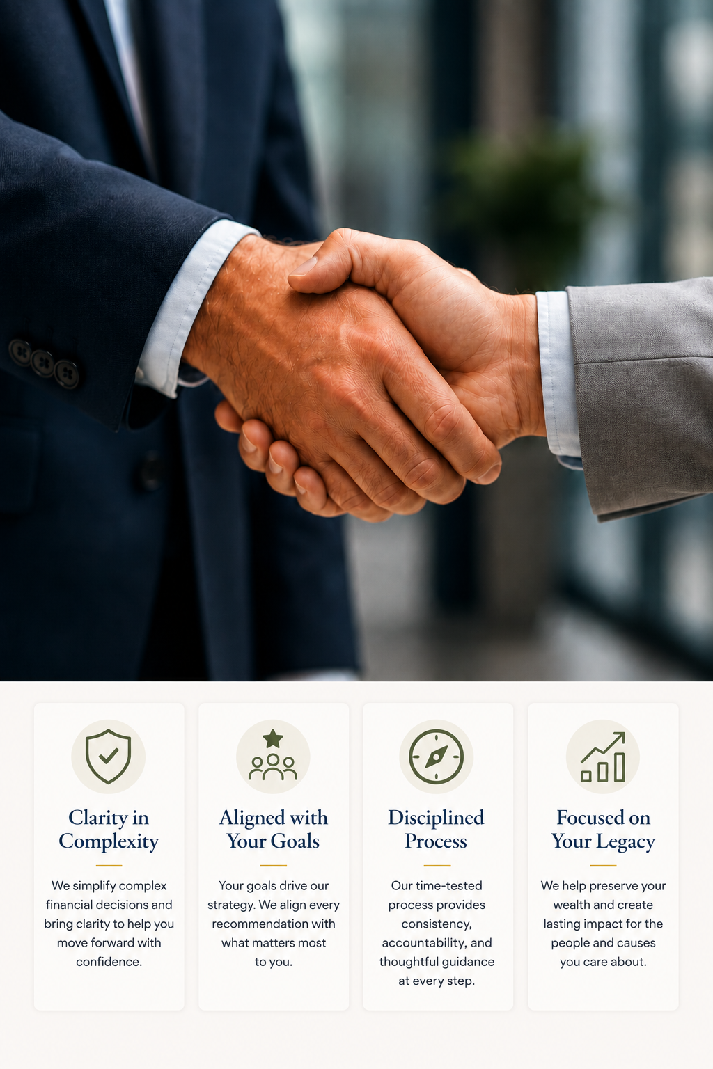 Photo - Handshake w 4 Icon Cards
